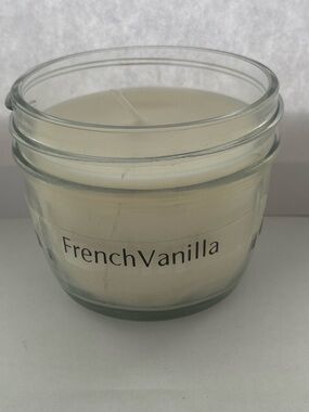 2 handmade French vanilla 8 oz candles made with soywax